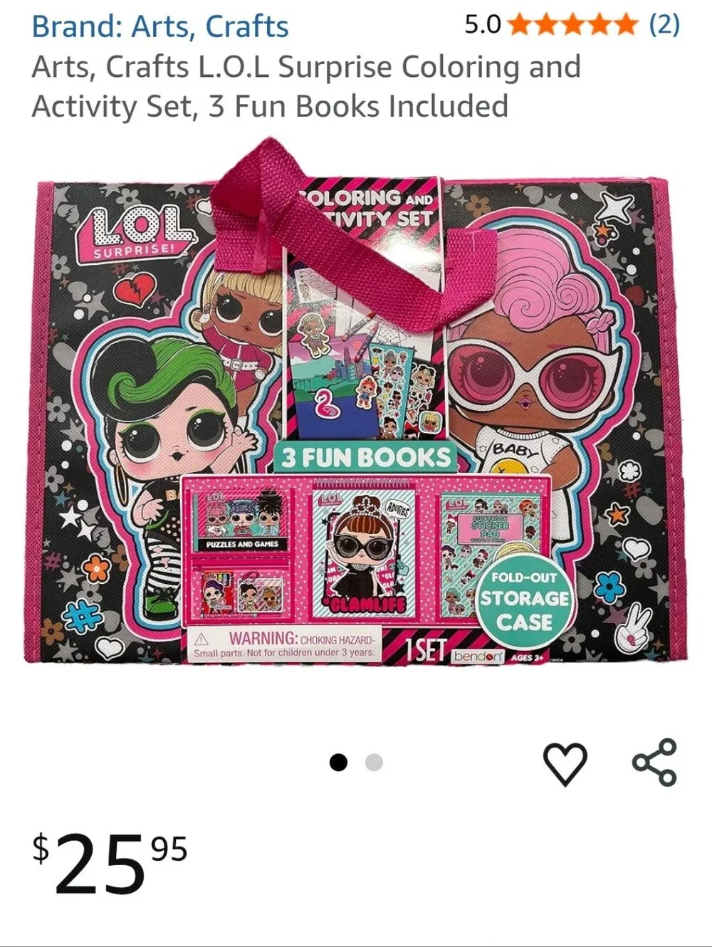 L.O.L. Surprise! Coloring Activity Set - Pink & Black NEW